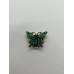 Broche Imã Borboleta Verde e Azul com Cristais
