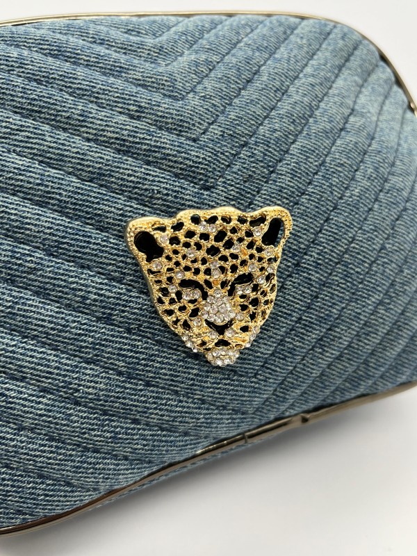 Broche Leopardo com Cristais  Dourado 